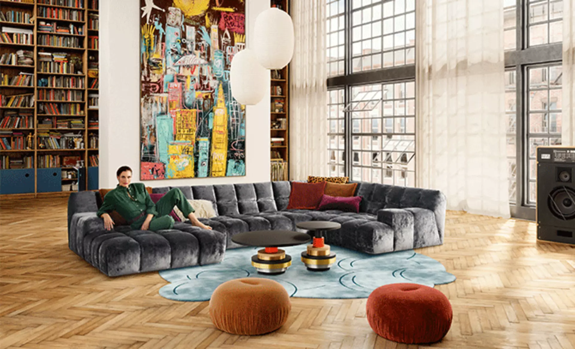 Darstellung verschiedener Wohn- und Trendfarben für das Jahr 2026.