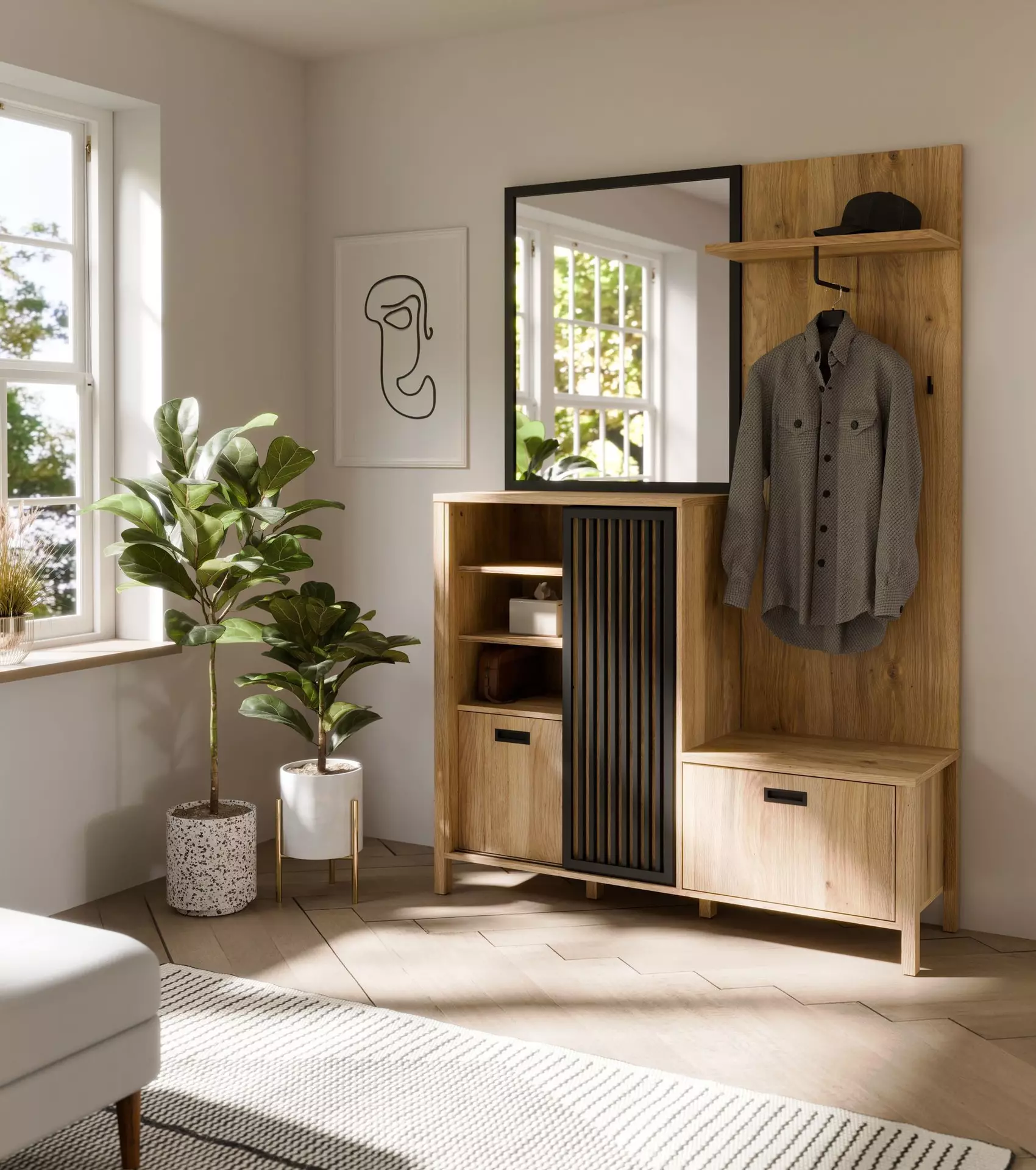 Garderobenkombination JYTANA Forte Holzwerkstoff 40 x 200 x 134 cm