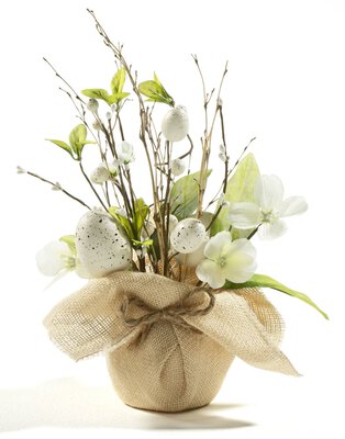 Bild von Deko-Blume Kunststoff grün