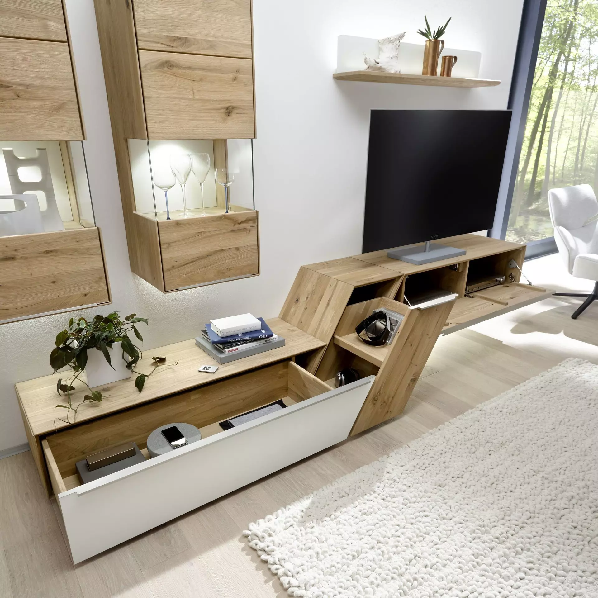 Anbauwand Decker Holz 47 x 185 x 315 cm