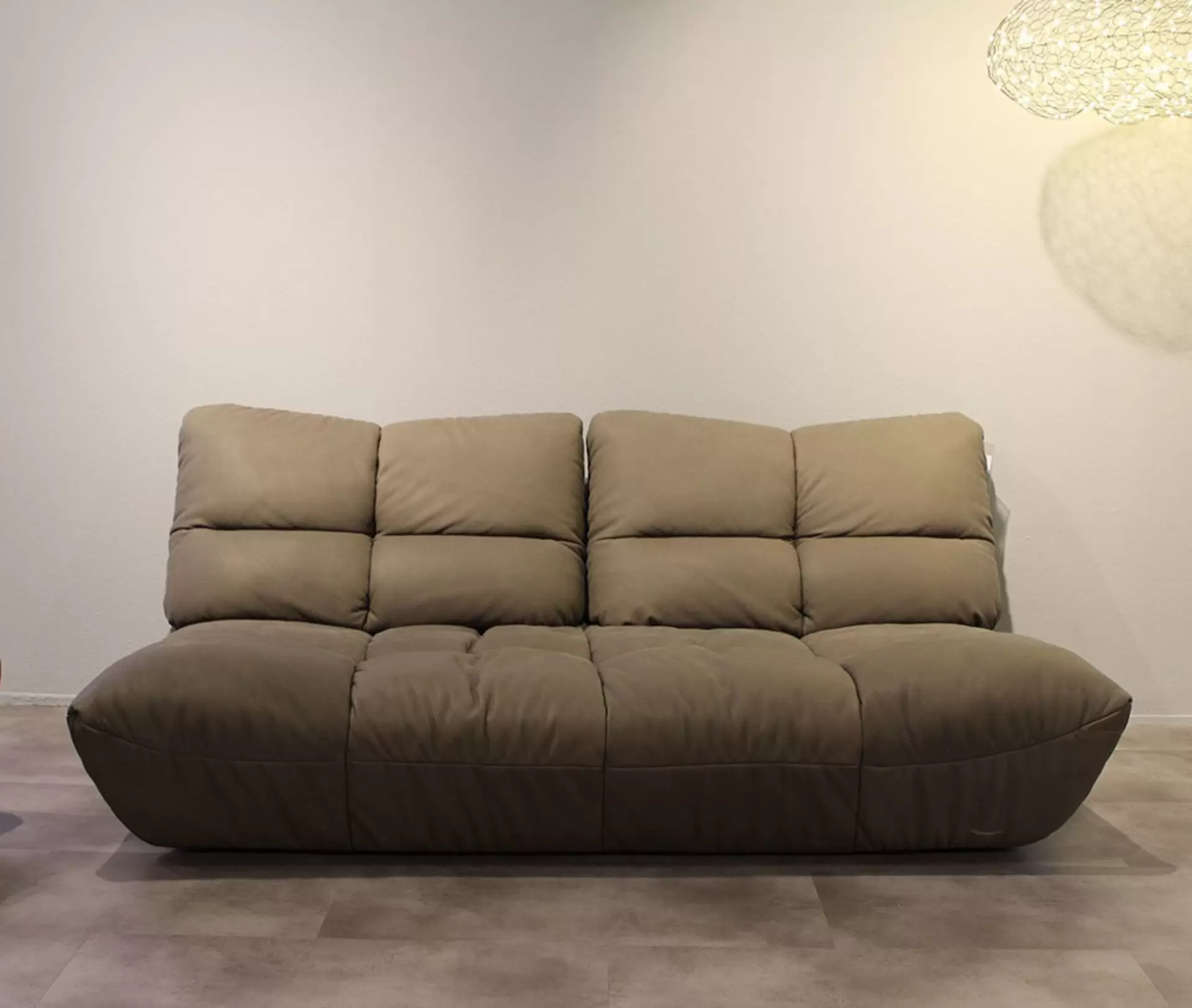 Sofa 3-sitzig Leder Olive