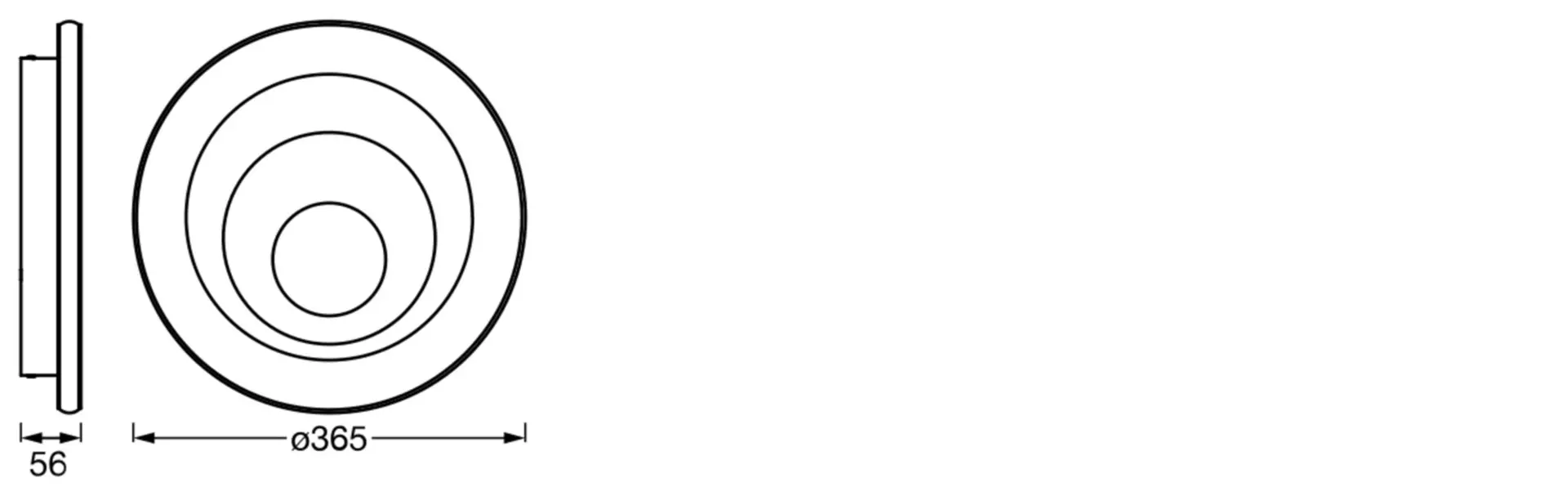 Deckenleuchte Orbis Spiral round OSRAM Metall 36 x 5 x 36 cm