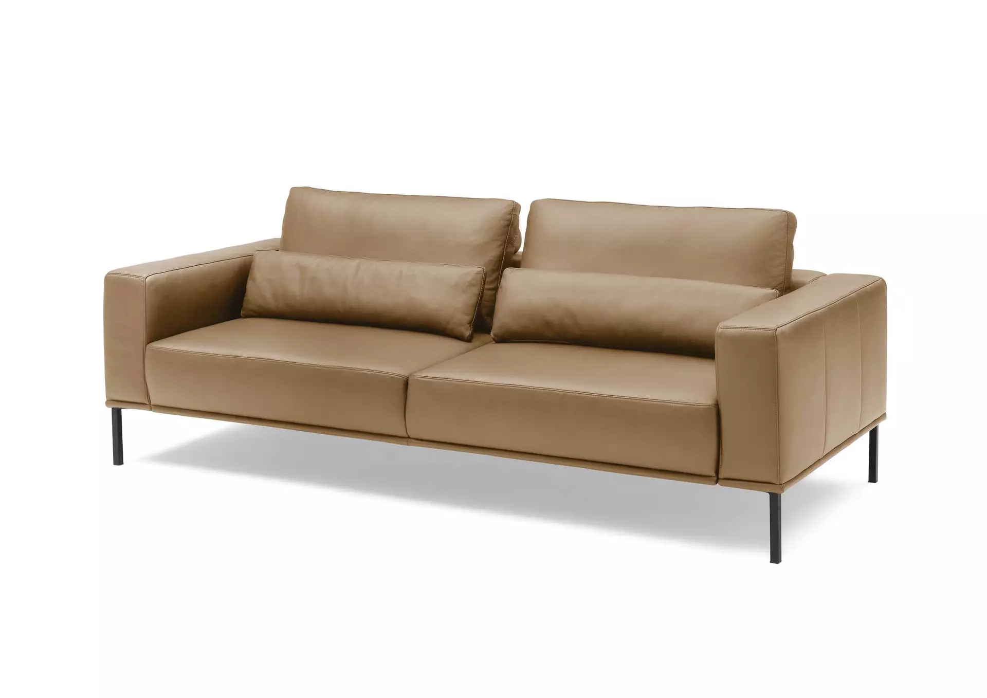 Sofa 2,5-Sitzer JustB! PM100 Musterring Leder 107 x 67 x 202 cm