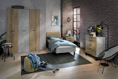 2. Bild von Kleiderschrank ca. 151 x 219 x 60 cm LIV'IN grau