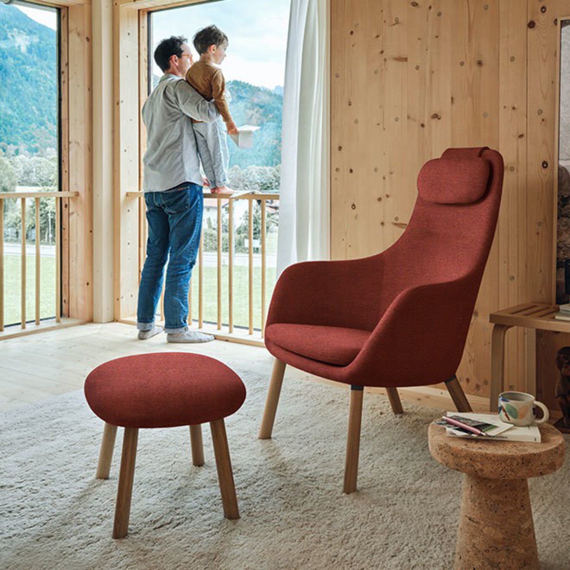 HAL Lounge Chair von Vitra in rot