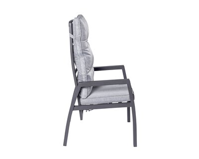 4. Bild von Gartenstuhl Textil grau ca. 59 x 109 x 66 cm