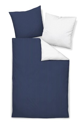 Bild von Satin-Bettwäsche Janine Blau