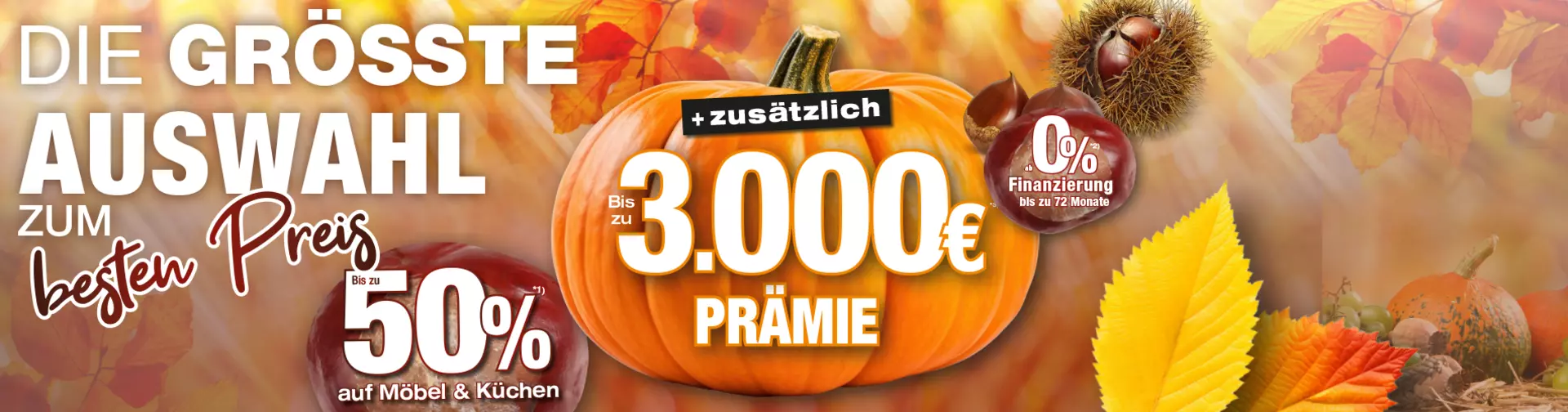 Jetzt bis 3000,-€ Prämie sichern. Nur bei Möbel Inhofer