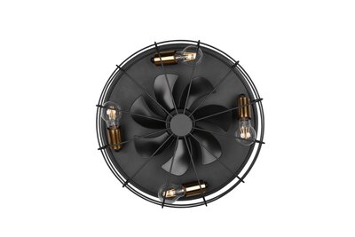 4. Bild von Deckenventilator Reality Leuchten Metall schwarz