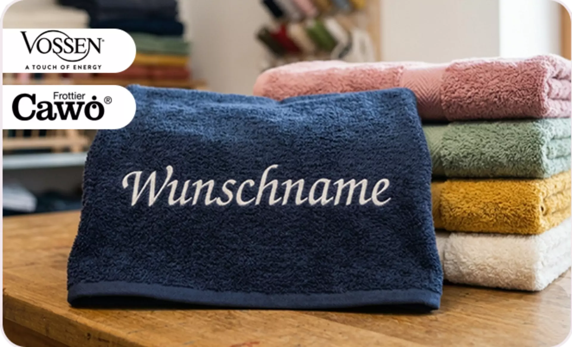 Kostenlose Stickaktion mit Vossen & Cawö bei Möbel Inhofer in Senden