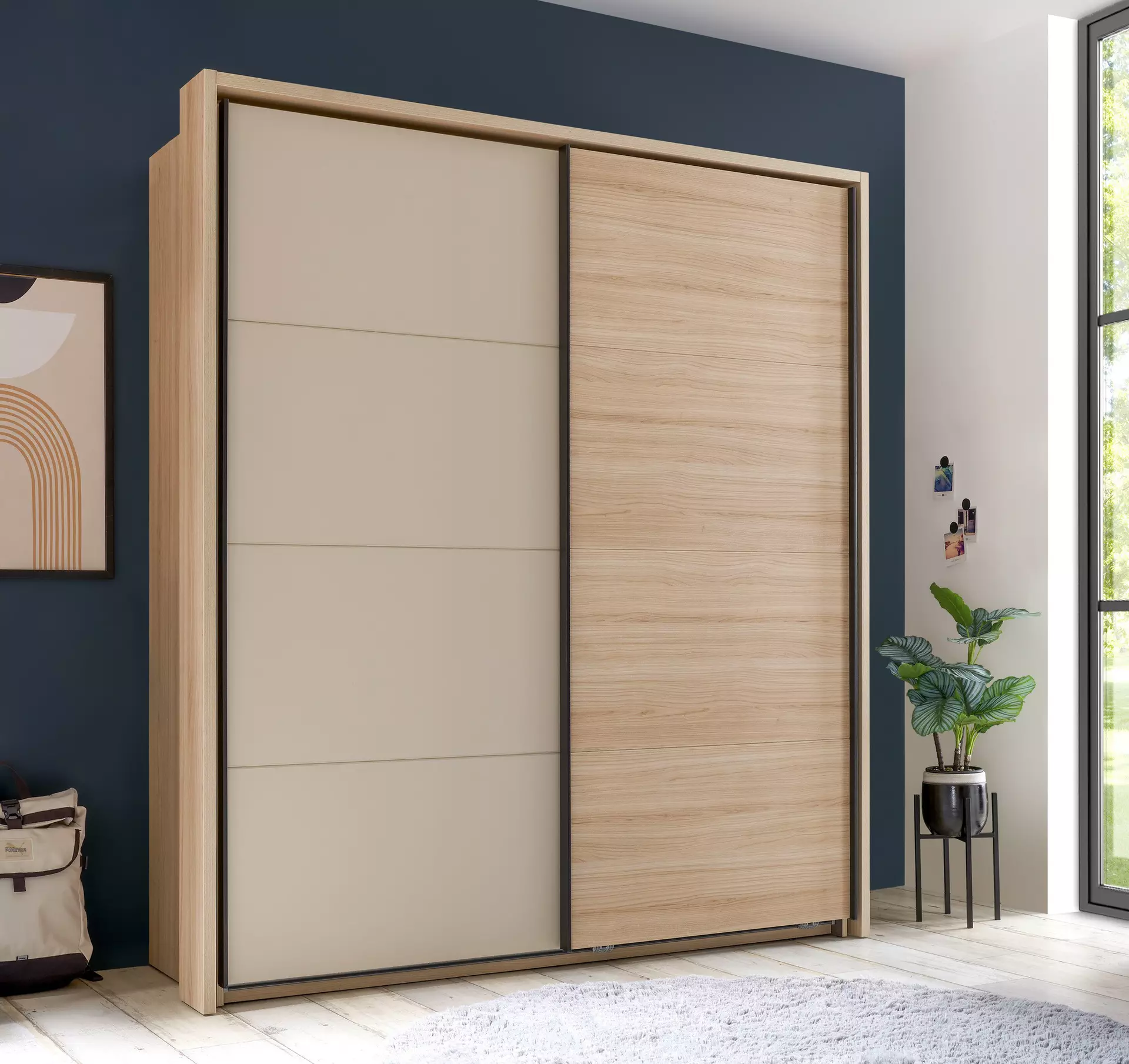 Schwebetürenschrank Assume Vito Holzwerkstoff 59 x 196 x 170 cm