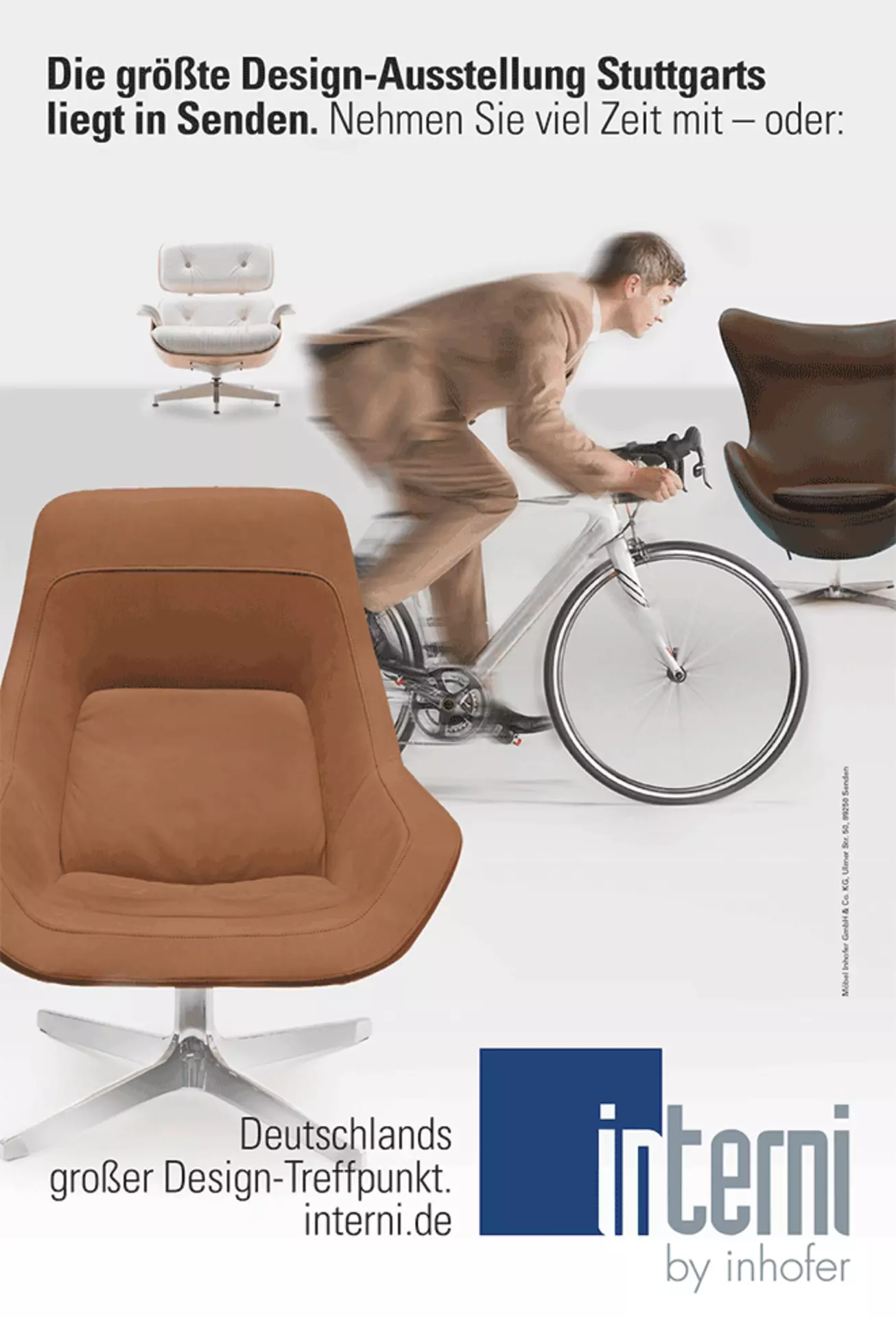 Magazincover mit Herr auf Fahrrad