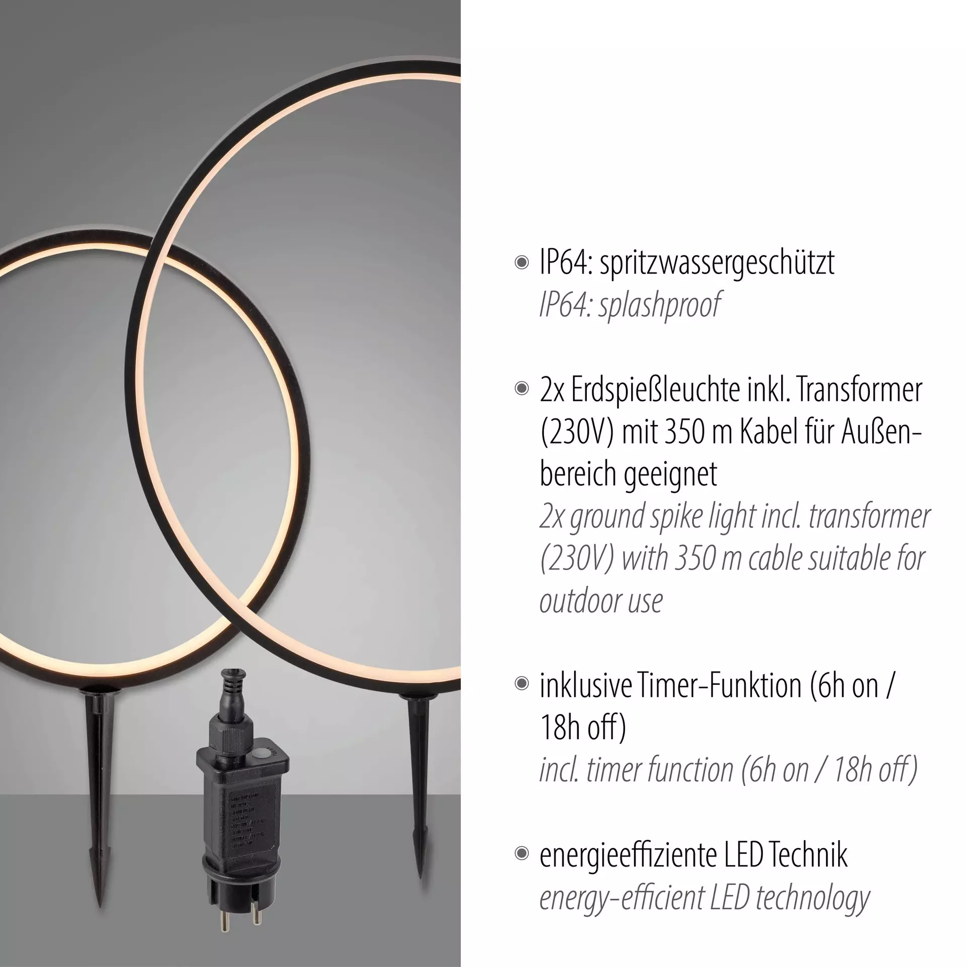 Gartenspieß ZIRKULU JUST LIGHT Metall 50 x 66 x 50 cm