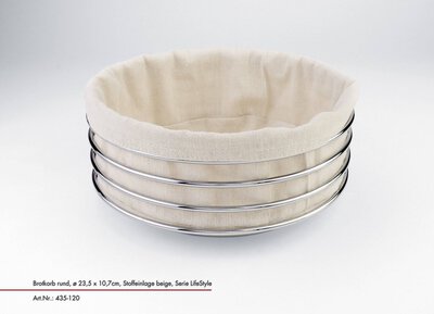 Bild von Brotkorb Metall beige