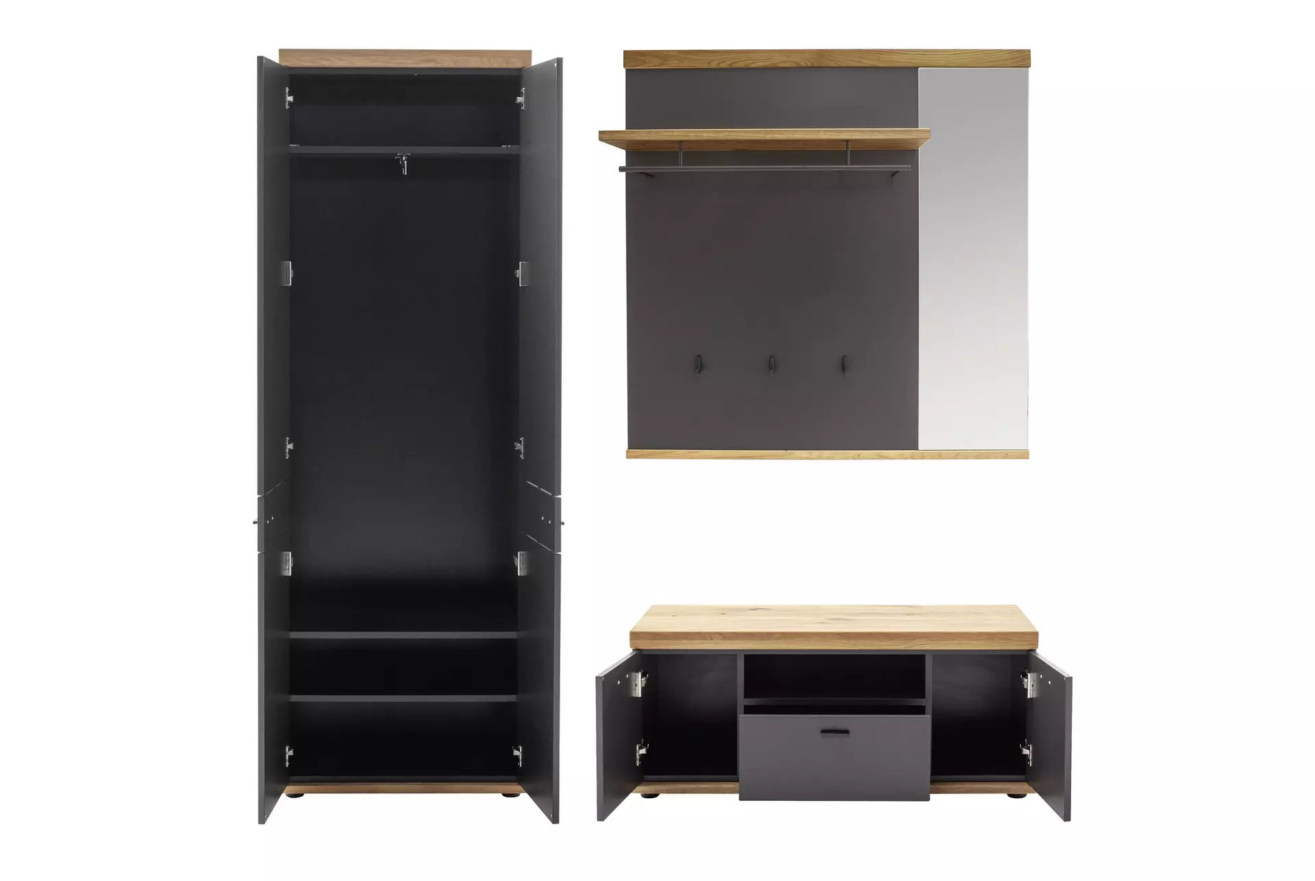 Garderobenkombination BOGOTA MCA furniture Holzwerkstoff 37 x 211 x 195 cm