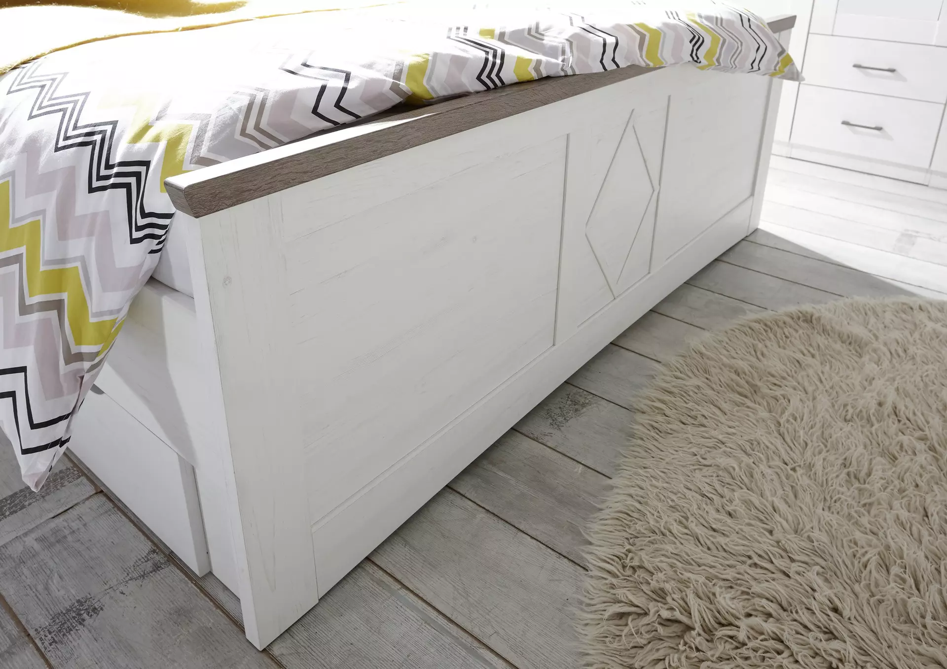 Bett COUNTRY Vito Holzwerkstoff 190 x 65 x 207 cm