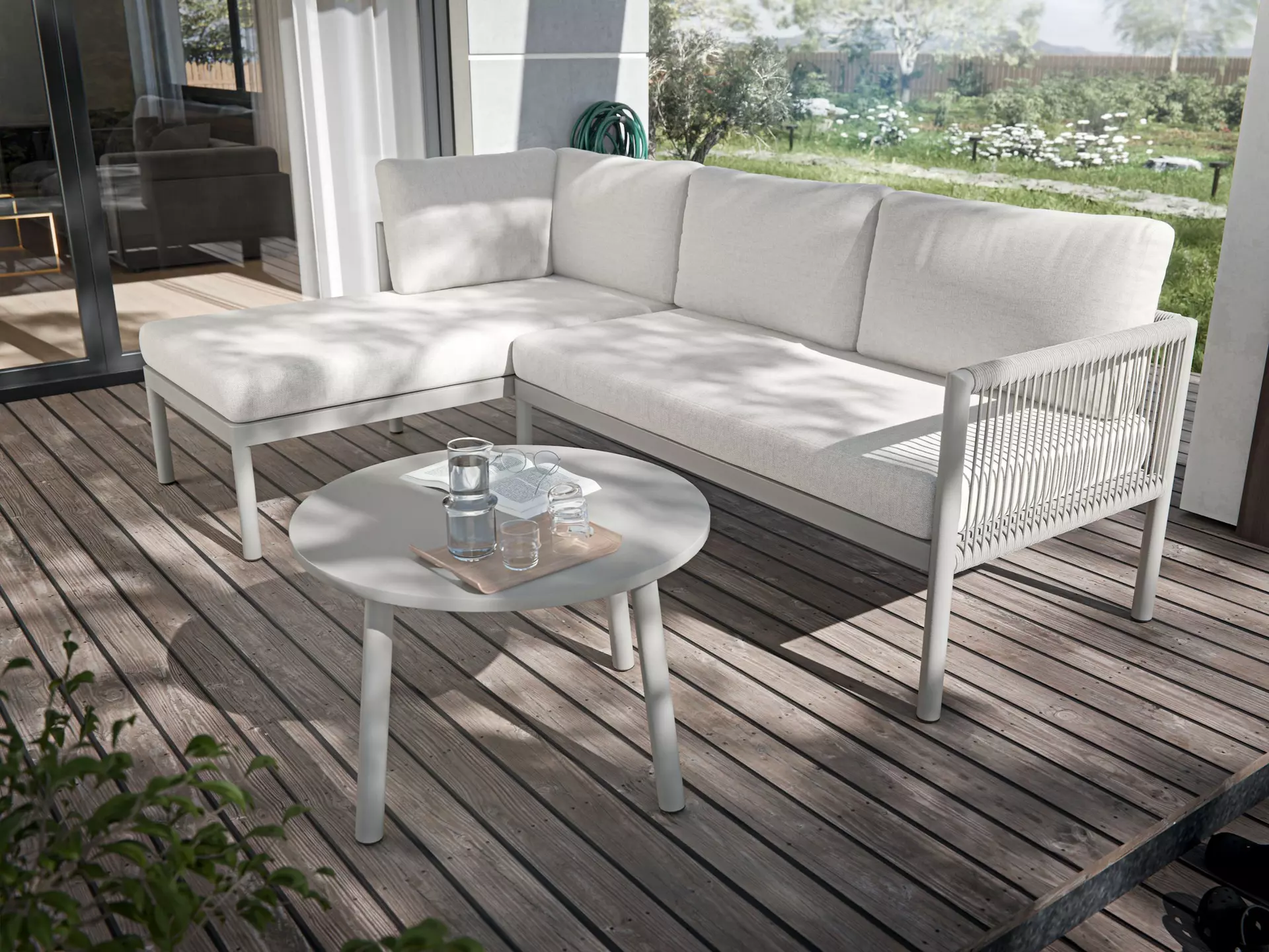 Gartenmöbelset GATTEO Outdoor Textil 61 x 70 x 136 cm