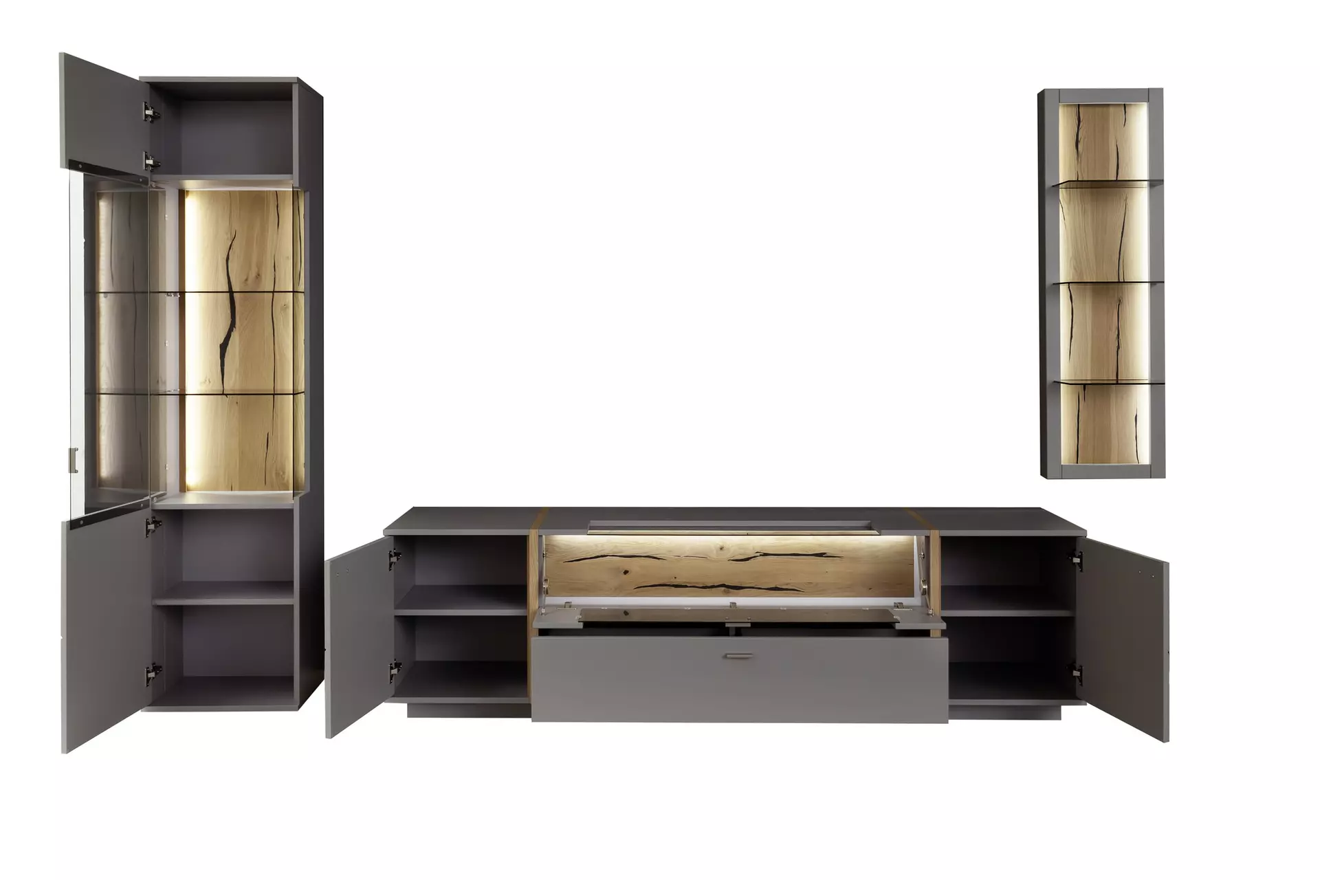 Wohnwand SEVILLA MCA furniture Holzwerkstoff 50 x 207 x 316 cm