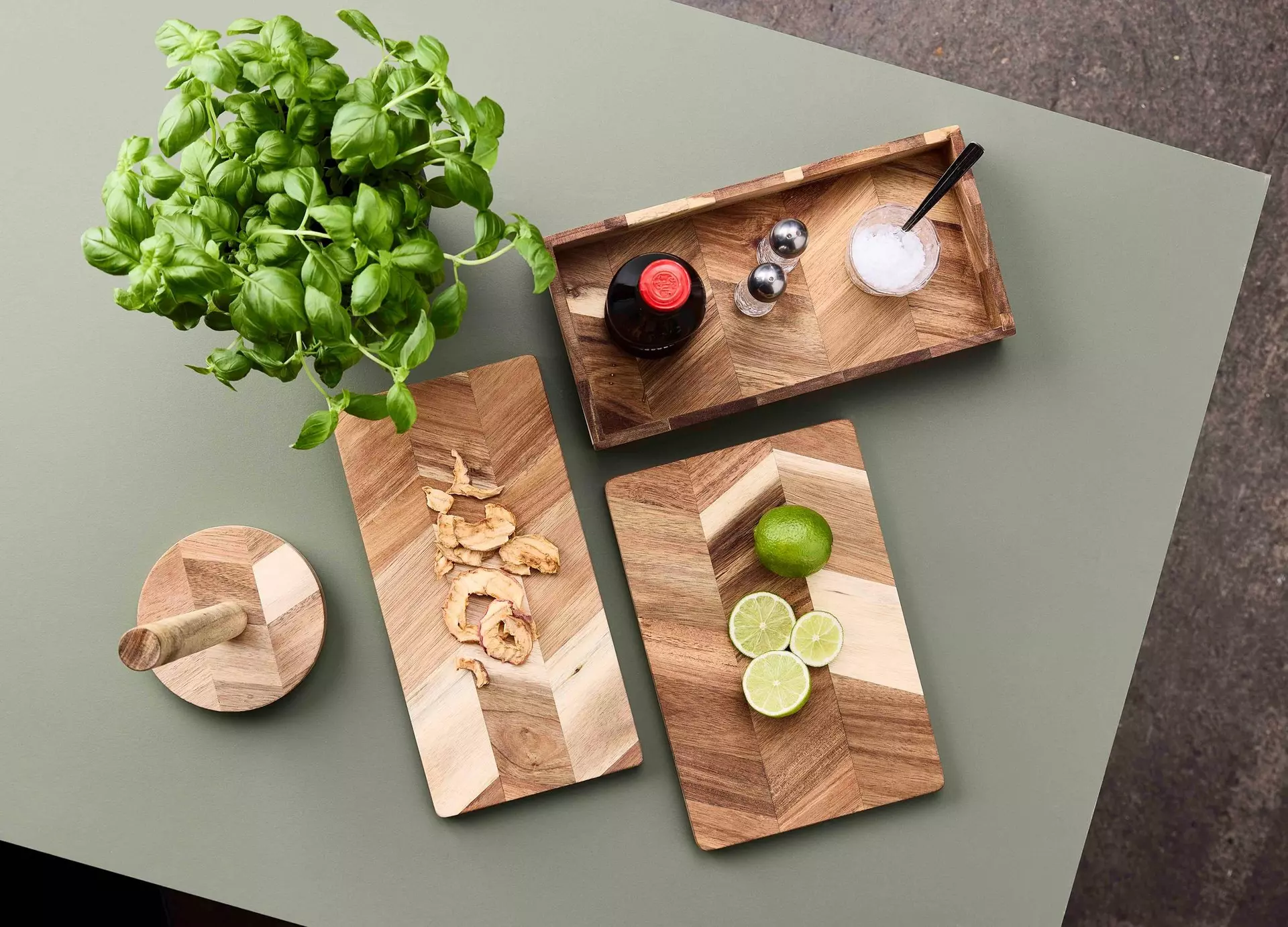 Küchenrollenhalter Acacia wood aida Holz 2 x 30 x 