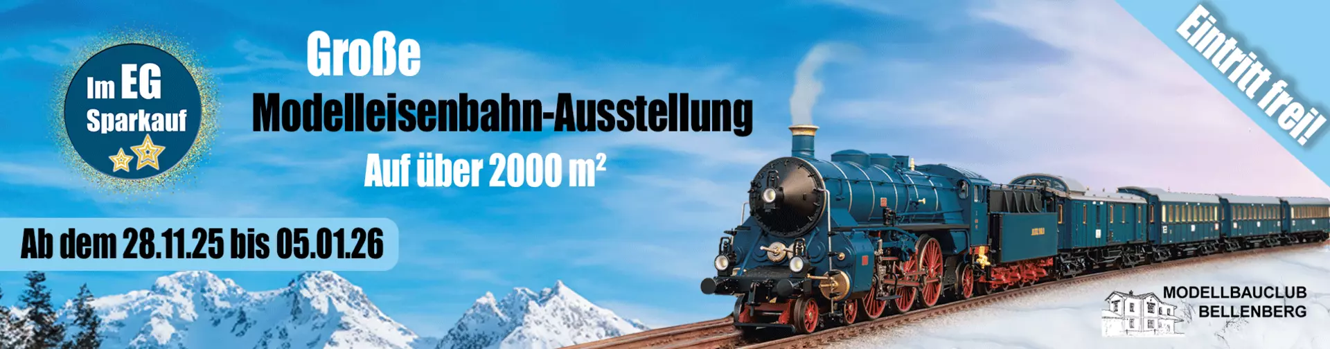 Große Modelleisenbahn-Ausstellung bei Möbel Inhofer