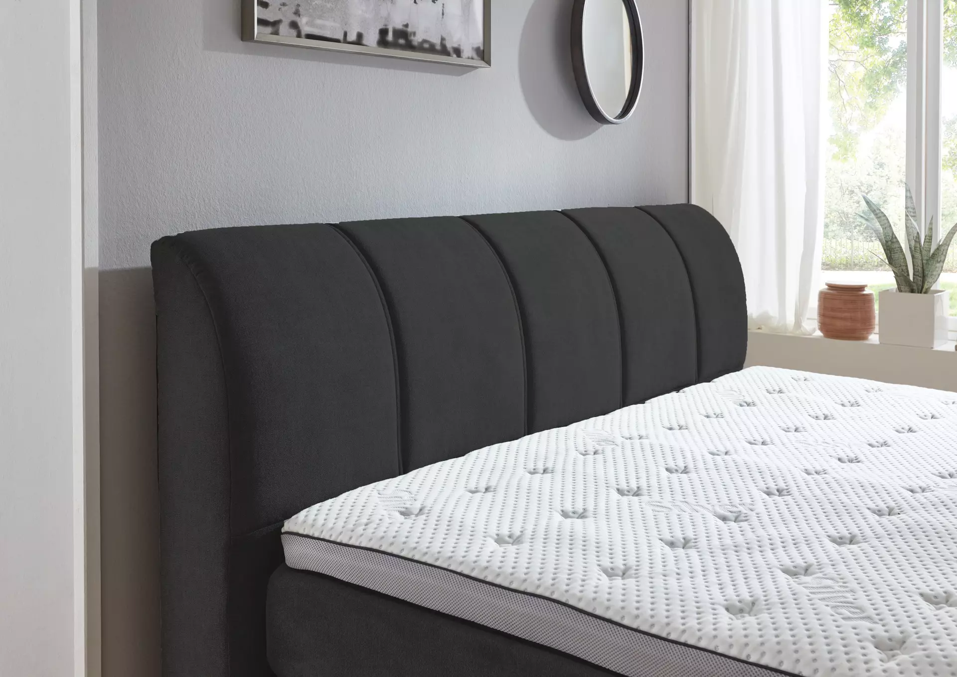 Boxspringbett BX2240 BXSet 180X200 MT L 50442-700 Sun Garden Textil 188 x 108 x 218 cm