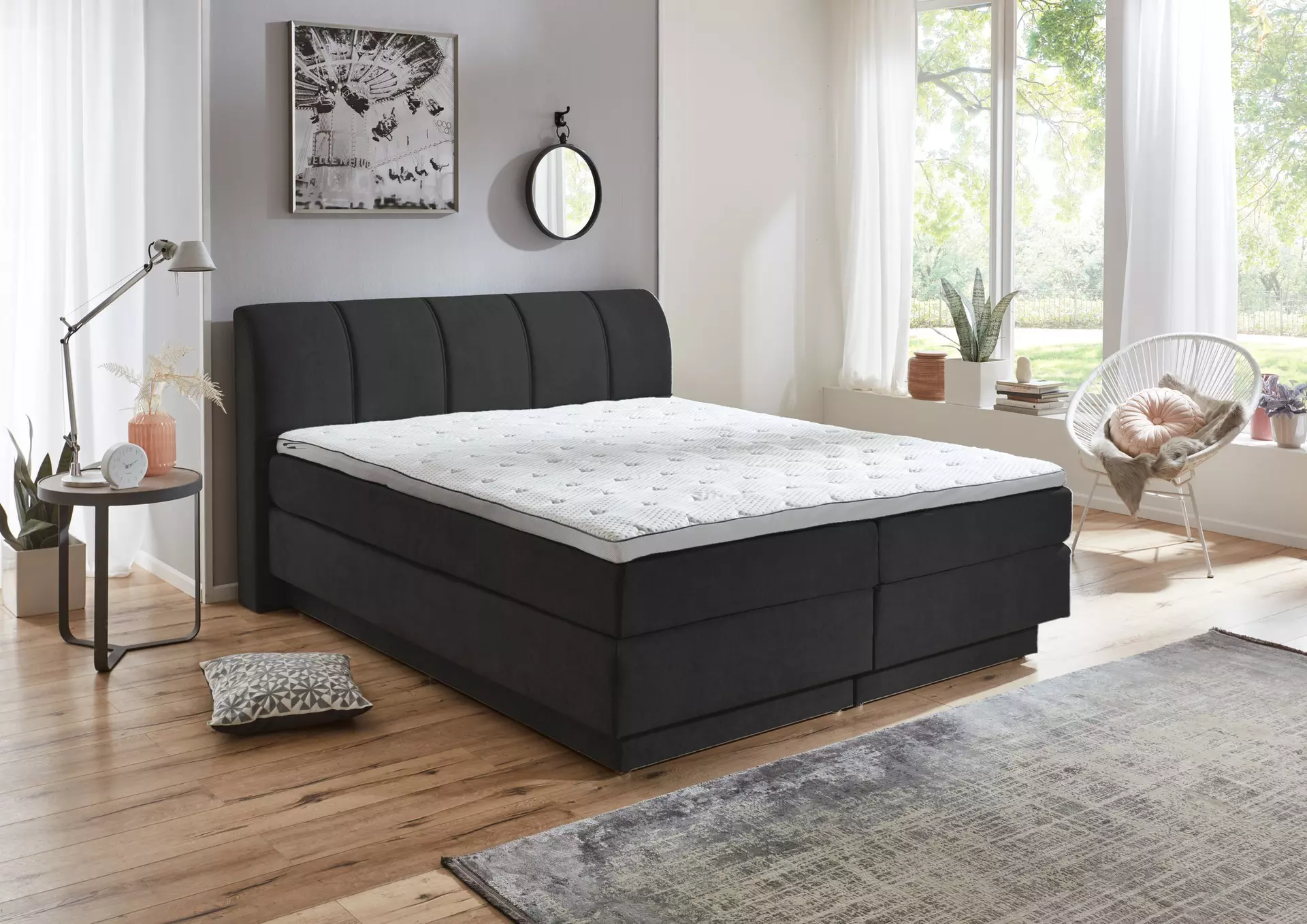 Boxspringbett BX2240 BXSet 180X200 MT L 50442-700 Sun Garden Textil 188 x 108 x 218 cm