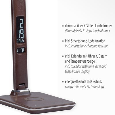 4. Bild von Tischleuchte LED Touchdimmer braun