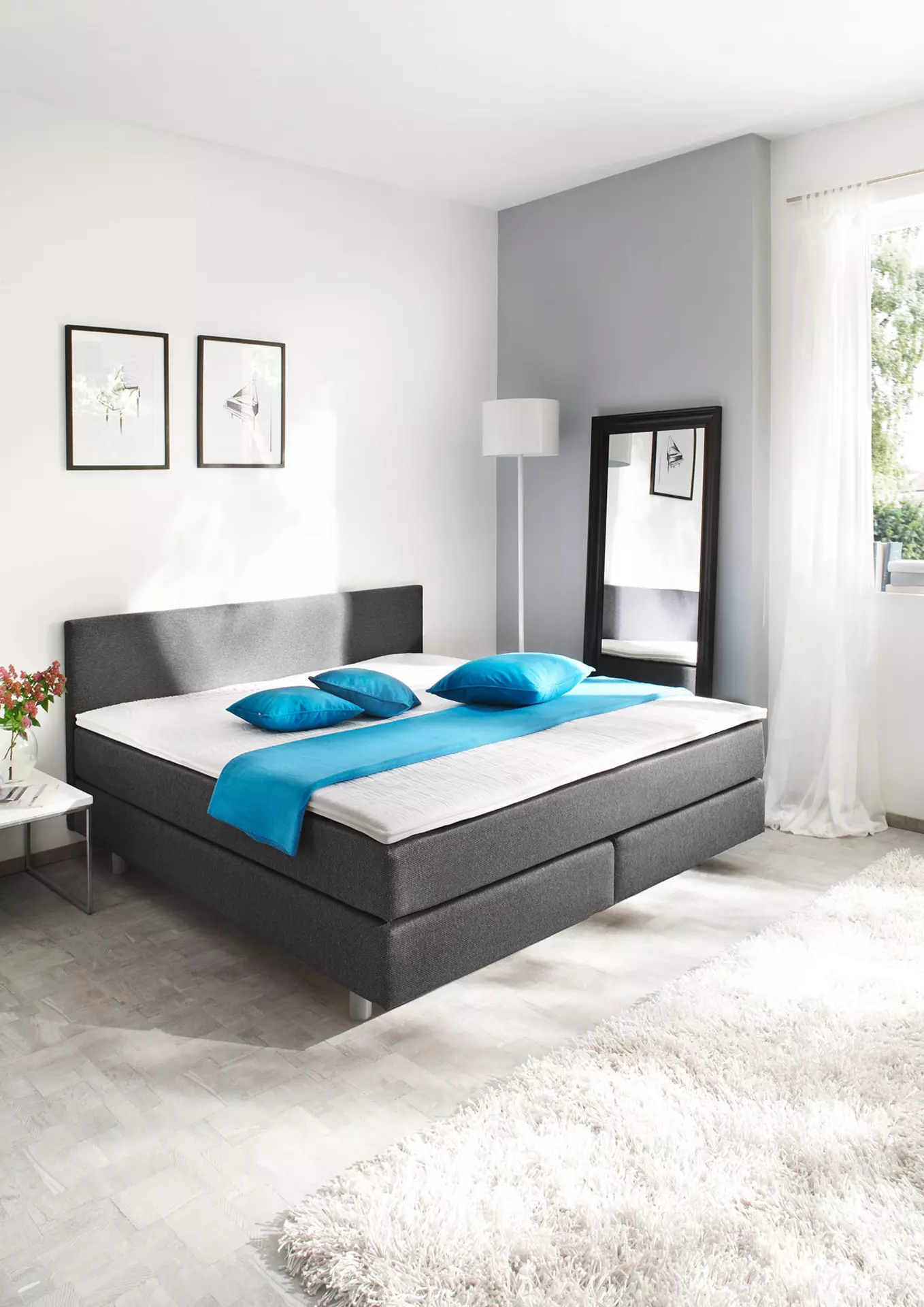 Boxspringbett Sun Garden Textil 180 x 89 x 206 cm