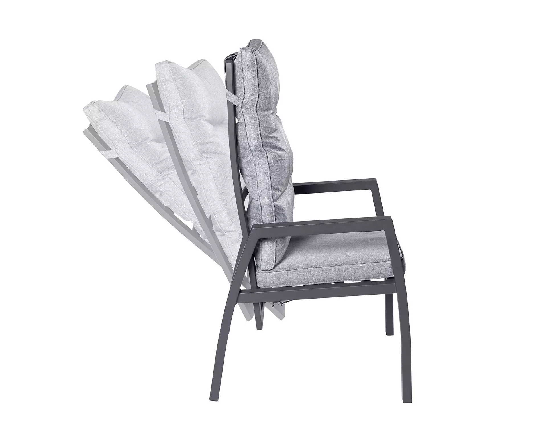 Gartenstuhl Bondino Outdoor Textil 66 x 109 x 59 cm