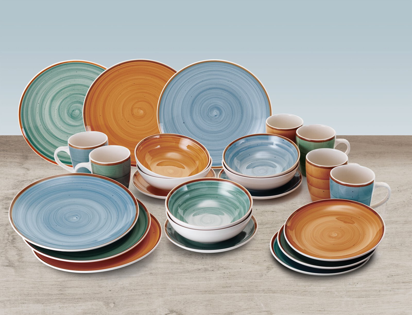 Geschirr Van Well & Co. Keramik aqua Möbel Inhofer