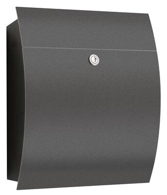 Bild von Briefkasten Metall grau ca. 14 x 40 x 31 cm