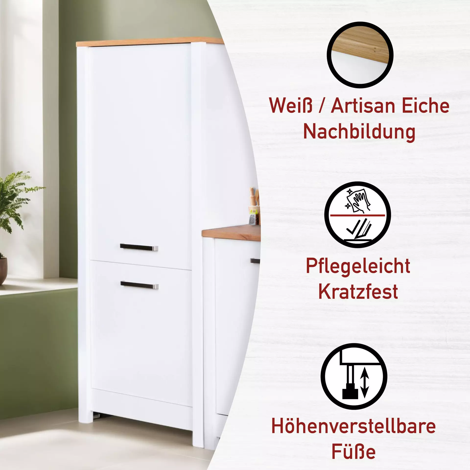 Hochschrank Sicilia Inter Link Holzwerkstoff 60 x 167 x 70 cm