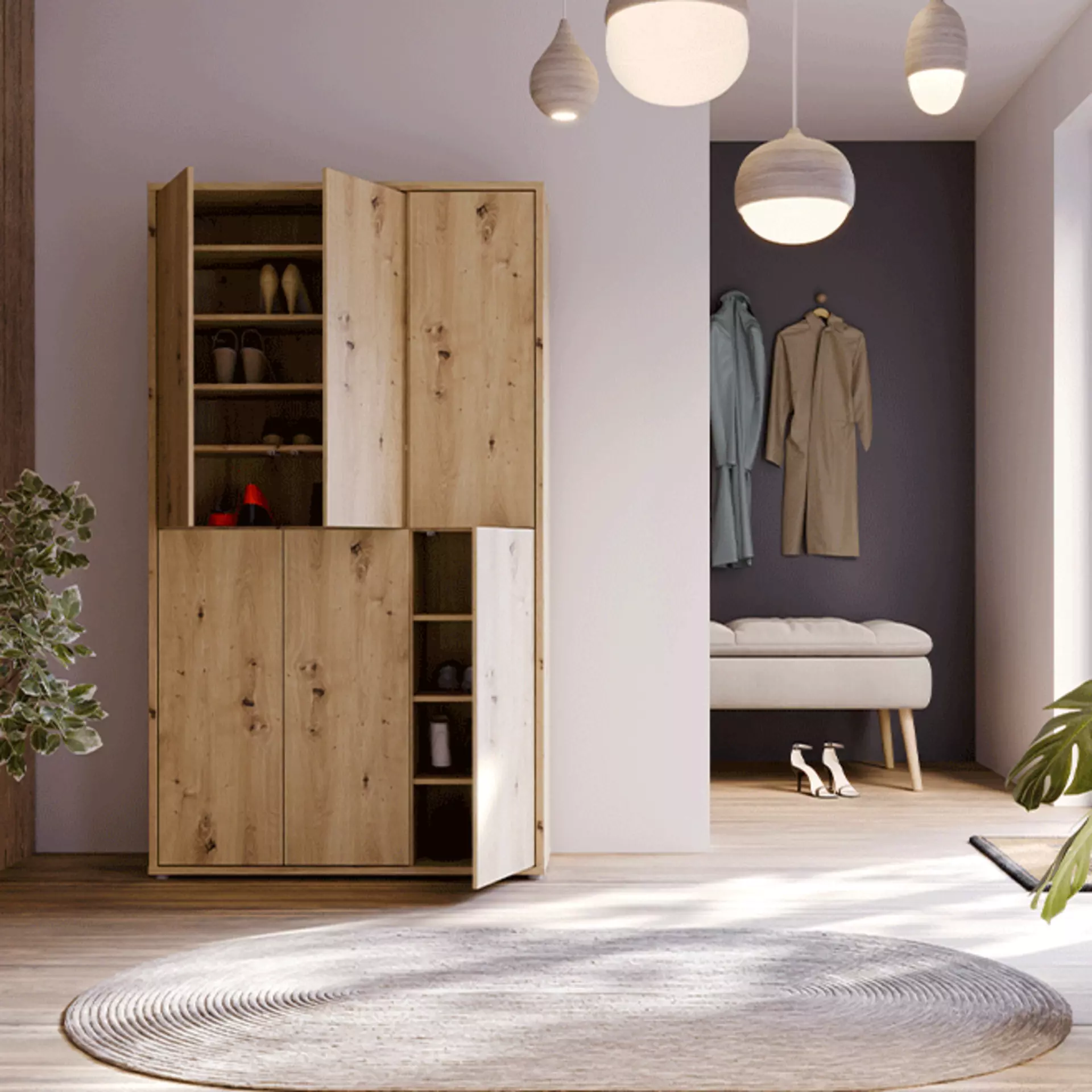 Garderobenschränke in verschiedenen Größen bei Möbel Inhofer