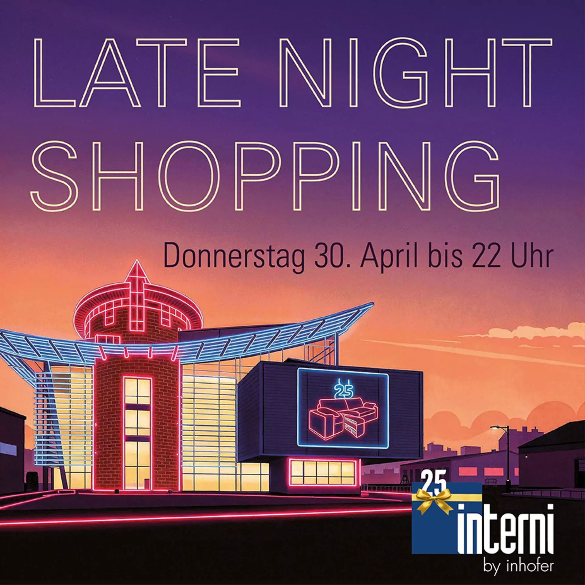 Late Night Shopping bei Interni - am 30. April bis 22 Uhr