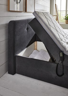 3. Bild von Boxspringbett ca. 213 x 104 x 190 cm Sun Garden grau