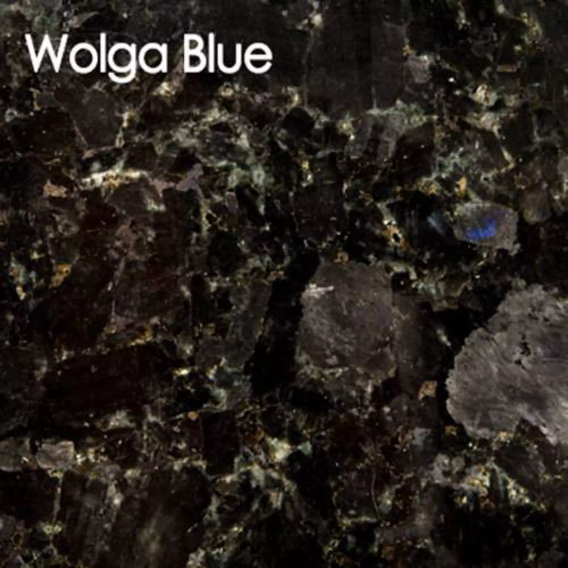 Arbeitsplatte aus Naturstein in der Ausführung Wolga Blue.