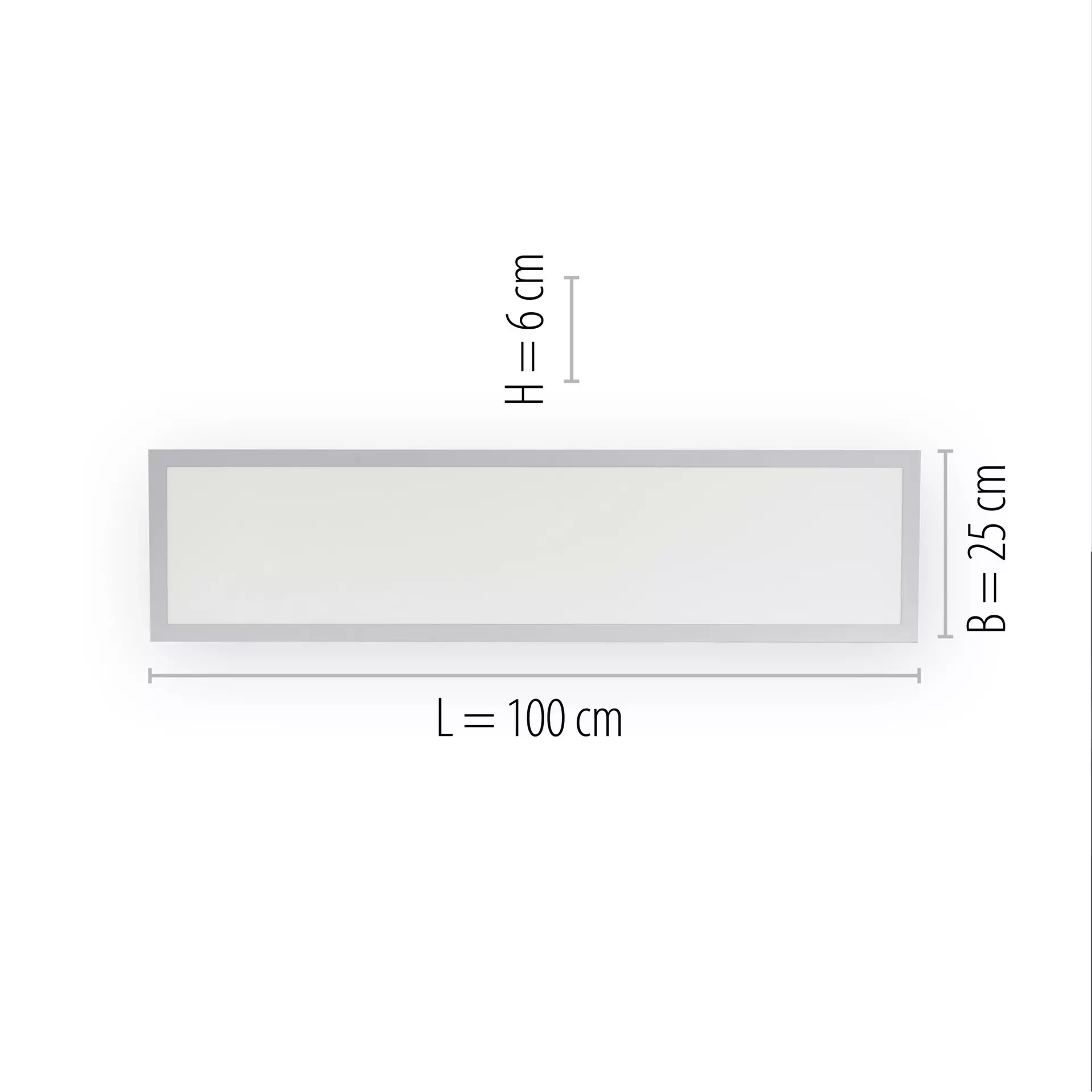Deckenleuchte FLAT JUST LIGHT Metall 100 x 6 x 25 cm