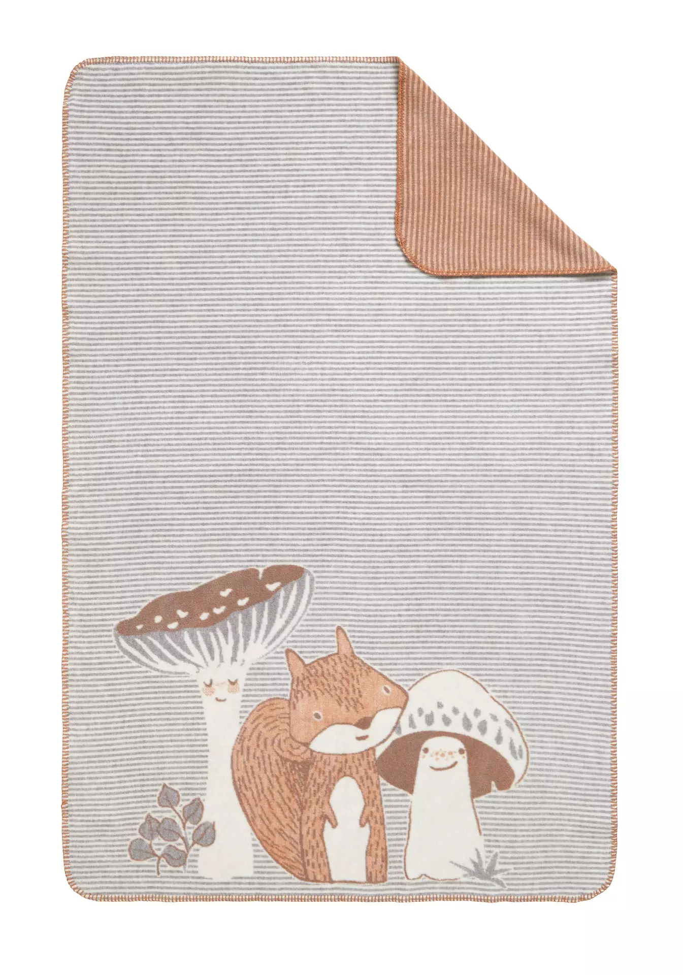 Kuscheldecke Pilze Ibena Textil 100 x 150 cm