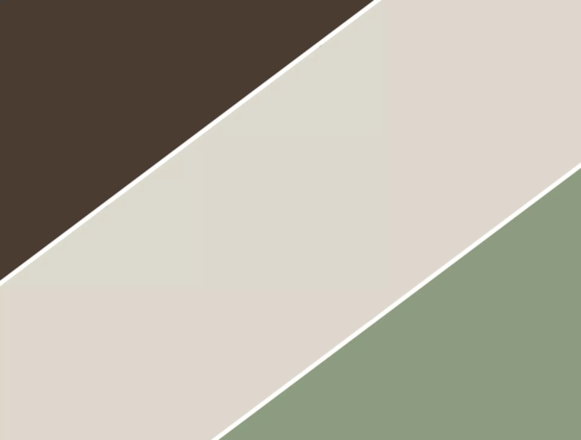 Farbpalette mit harmonischen Naturtönen in Dunkelbraun, Creme und Salbeigrün als Inspiration für eine stilvolle und ruhige Schlafzimmergestaltung.
