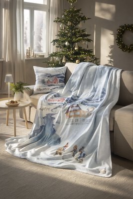 Bild von Flanelldecke Estella weiß
