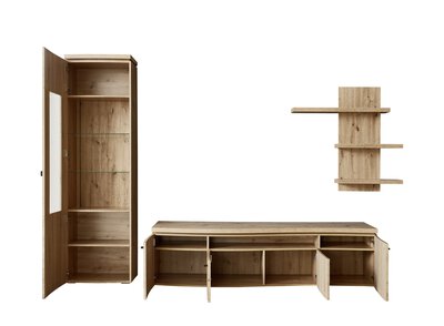 3. Bild von Wohnwand Ideal Holzwerkstoff braun
