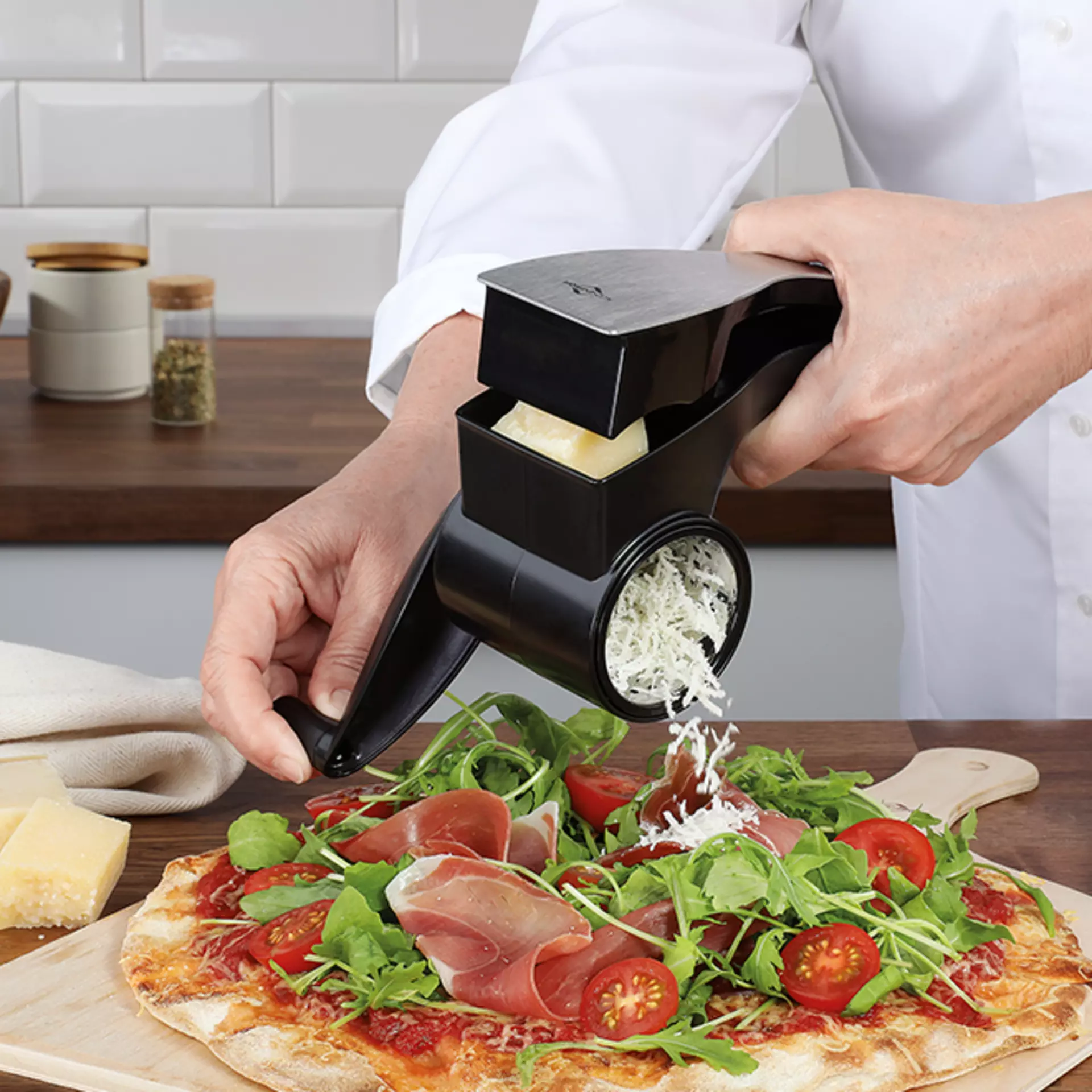 Käsereibe mit Kurbel von Küchenprofi