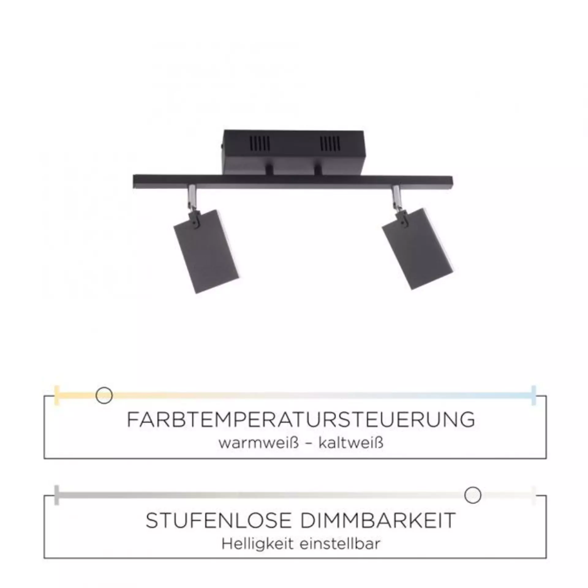 Deckenspot PURE-MIRA Paul Neuhaus Metall 52 x 22 x 24 cm