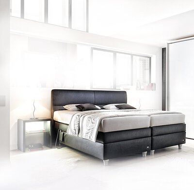 Bild von Motor-Boxspringbett ca. 215 x 118 x 187 cm Ruf Betten schwarz