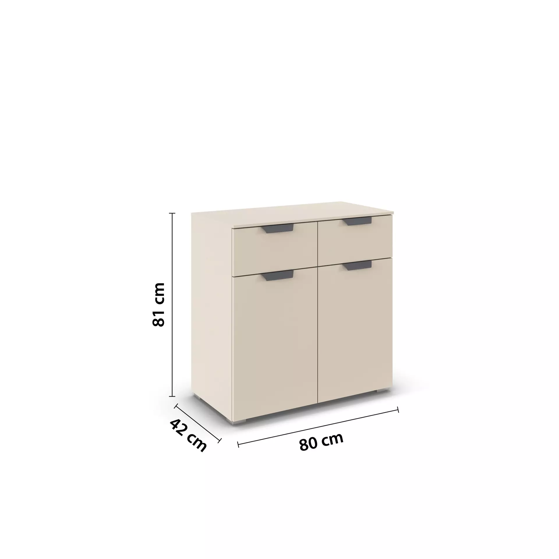 Kommode ADITIO BOX rauch ORANGE Holzwerkstoff 42 x 81 x 80 cm