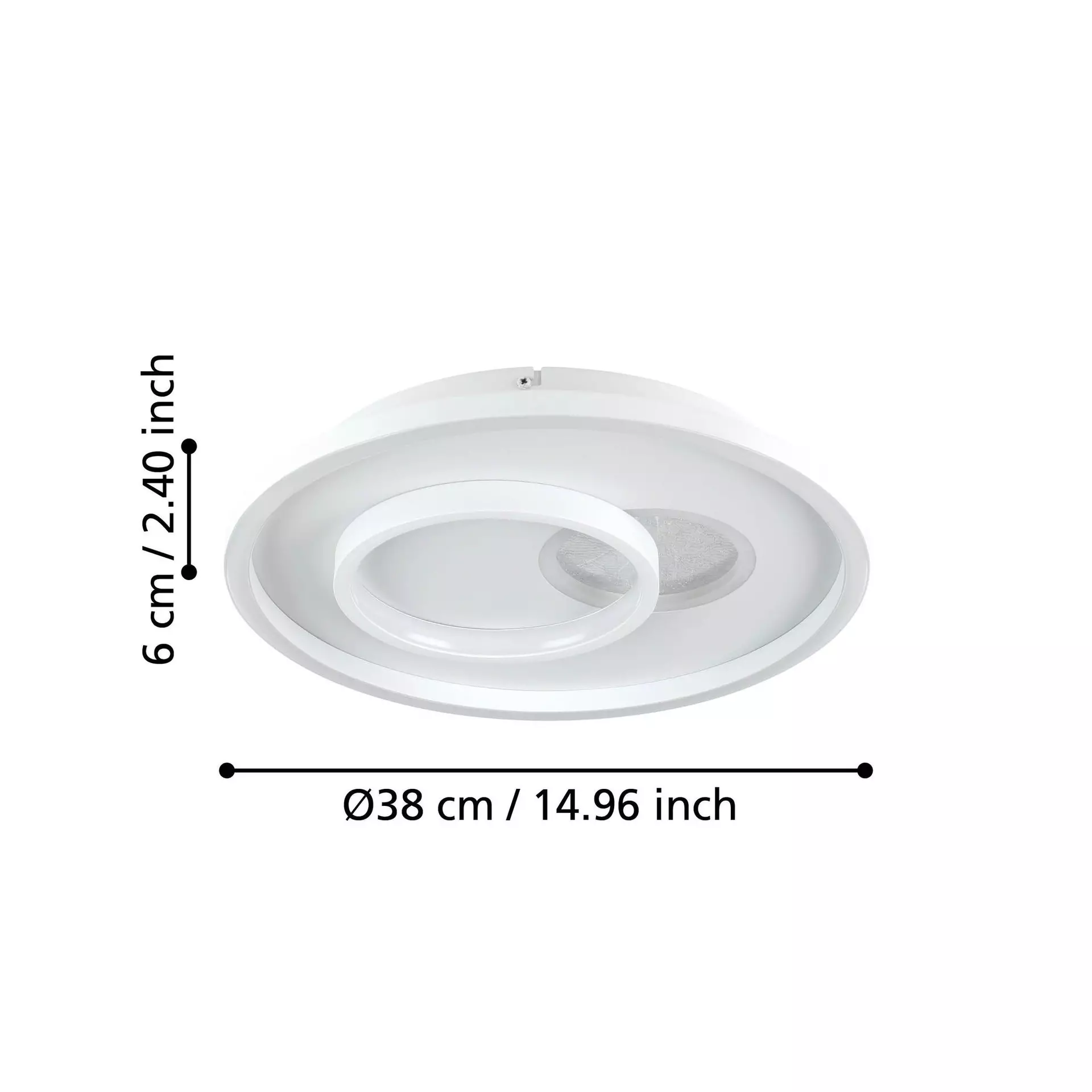 Deckenleuchte TIRIOLO Eglo Metall 38 x 6 x 38 cm