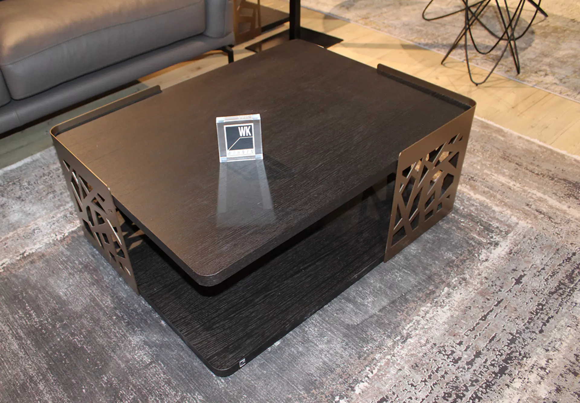 Couchtisch WK 880 Eiche furniert anthrazit