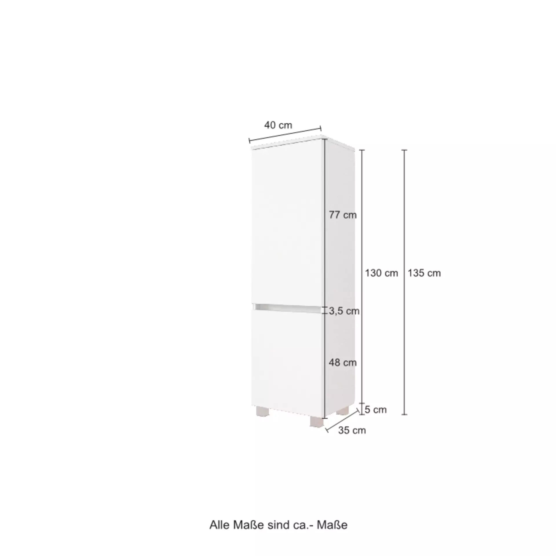 Midischrank Kopenhagen Coco Badwelten Holzwerkstoff 35 x 130 x 40 cm