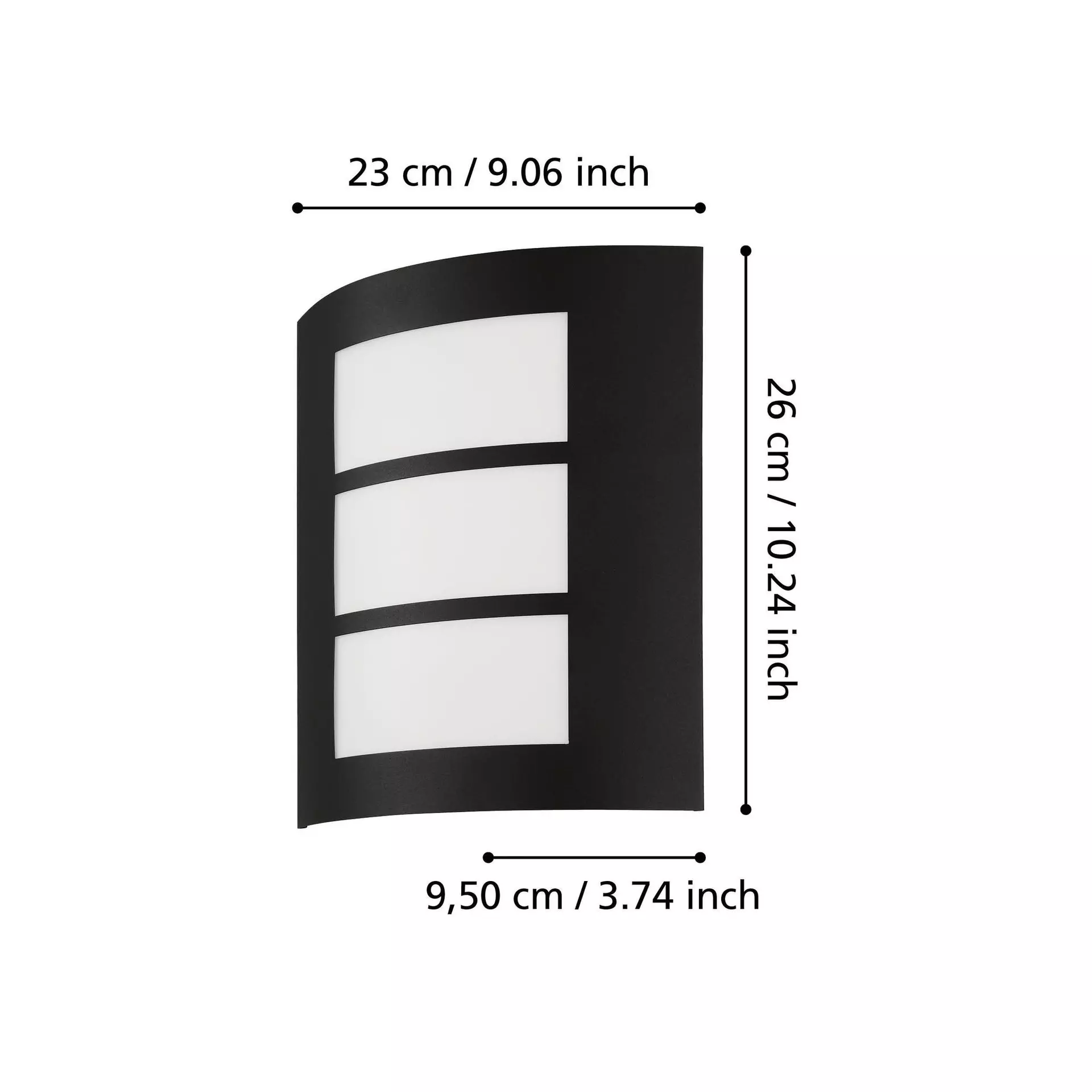 Wand-Aussenleuchte CITY Eglo Metall 9 x 26 x 23 cm
