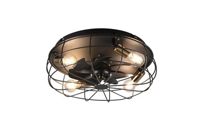 Bild von Deckenventilator Reality Leuchten Metall schwarz